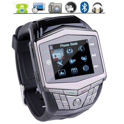 1.55 Inch Quad-Bands Super Slim TFT Touch Screen Watch Phone